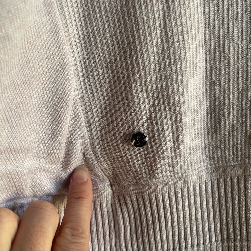 Lululemon Cardigan Sweater Transformation Wrap Thumb Hole Heathered Dune Beige 4 - Picture 14 of 14